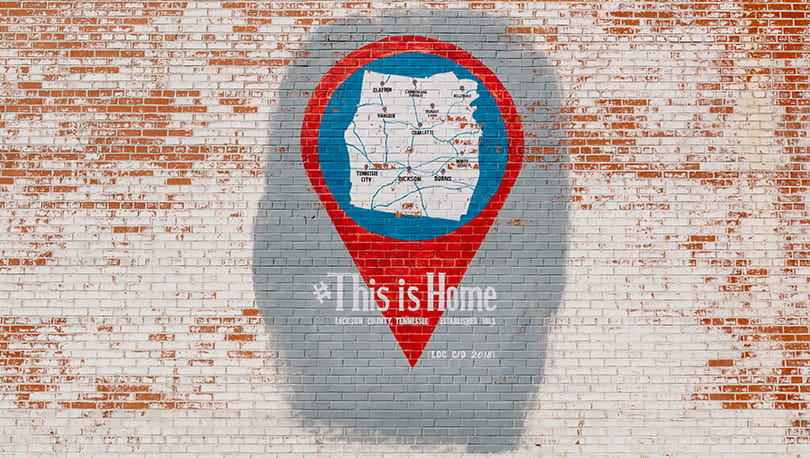 This is Home mural in Dickson
